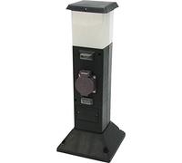 Heitronic 35112 A + + Lampe sur pied d'extérieur, Plastique, E14, noir, 8 x 16 x 40 cm