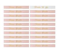 HEIYUET Lot de 20 écharpes JGA Bride to be et 19 écharpes Team Bride Bride pour enterrement de vie de jeune fille pour fête de bachelorette, mariage