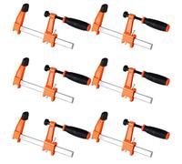 HEIYUET Lot de 6 serre-joints en forme de F - Envergure : 150 mm - En acier moulé - Avec poignée antidérapante - Pour le travail du bois