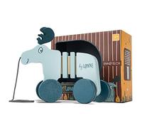 HEJ LØNNE Élan à Tirer - Jouet a Tirer et à Pousser pour Apprendre à Marcher - Favorise la Motricité et la Coordination - pour Les Enfants à Partir de 12 Mois - Jouet en Bois Bebe