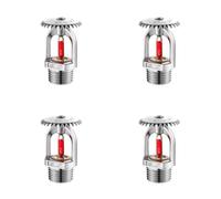 HEJIGOOD Lot de 4 têtes d'arroseur d'incendie 1/2" NPT 68,3 °C 68 °C Droit Cuivre Chrome K80 Réponse rapide pour usine centre commercial entrepôt