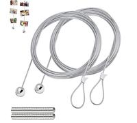 Hejo 2 Pièces Accroche Photo avec 40 Pièces Aimants, Porte Photo Suspendues, 280cm*1,5mm Câble Photo, Porte Photo Mural pour Photo et Carte Postale