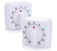 Hejo 2 Pièces Minuteur de Cuisine de 60 Minutes, Timer pour Enfants Adultes, Outil de Gestion du Temps, Compte à rebours Silencieux Time Timer pour Cuisine, Salle de Classe, Réunions