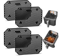 Hejo 4 Pièces Grille Anti Projection pour Air Fryer Ninja Double Stack XL SL400EU SL300EU, Moule Silicone Air Fryer Accessoires Réutilisable pour Ninja Double Stack