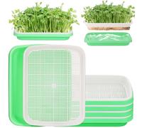 Hejo 5 Pièces Plateau de Germination, Bacs à semis, Kit de Germination de Graines, Germoir pour Graines à Germer, Plateau Semis pour la Plantation Haricots, Germes Soja et Germes Haricot Mungo