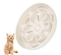 Hejo Gamelle Anti Glouton Chat, Fleurs Anti - Vomissements Gamelle Chat, Gamelle Anti Glouton Chiot avec Base Antidérapante, Gamelle pour Chien, Bol Chat pour Chatons Petits Animaux(Blanc)