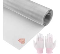 Hejo Grillage Fine Maille, 300 x 30cm Moustiquaire Rouleau Durable, Grillage Anti Rongeur avec Gants, 304 Acier Inoxydable Grillage Souple Anti Insecte, Facile à Couper et à Installer(20 Mesh)