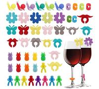 Hejo Marque Verre à vin, Marqueurs de Verre à Vin en Silicone Marque, Identifiants pour Verres de Réception, Accessoires pour le Vin, Idéaux pour la vie Quotidienne et les Fêtes