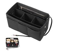 Hejo Organisateur de Sac à Main en Feutre, Sac de Rangement Interieur pour Marc Jacobs S, Bag Organizer avec Porte-clés, Organiseur avec Multi-Poches Noir, Taille M