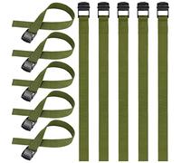 Hejo Sangle Porte Velo, 10 PCS 40CM Sangle Cliquet avec Boucles à Came, Alliage Antirouille Réglable à Dégagement Rapide Sangle Arrimage pour Moto Bagage Transport de Vélo, Vert