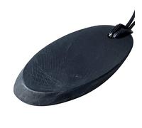 Heka Naturals Collier Pendentif en Cristaux de Shungite | Bijoux Spirituel Collier Chakra, Pierre Naturelle - Bijoux Tendance, Cristal de Roche, Pendentif Noir (Grand oval)