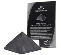 Heka Naturals Pyramide en Cristal Noir Non Poli de Shungite | 5 cm - Déco Maison, Pierre Naturelle Contre Les CEM - Méditation Pierres Chakra pour Soulager Le Stress - Contre L’énergie Négative