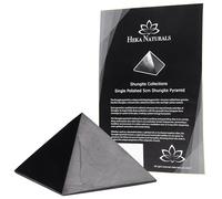 Heka Naturals Pyramide en Cristal Noir Poli de Shungite | Déco Maison, Pierre de Shungite Contre Les CEM - Méditation Pierres Chakra pour Soulager Le Stress, Efficace Contre L’énergie Négative (5 cm)