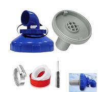 Hekasvm Buse de remplissage de piscine rotative à 360° pour Intex Bestway Buse de sortie de piscine Accessoires buse d'entrée pour piscine à paroi en acier, accessoires de piscine, raccord de tuyau