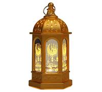 Hekasvm Décorations Du Ramadan Lanterne Led Du Ramadan Veilleuse LED Suspendue Du Ramadan Lanterne Marocaine En Verre Deco Intérieur Du Ramadan Pour Eid Al-Fitr Musulman Murabak Fête Arabe Fêtes (A)