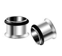 Hekeuor Kit d'étirement de tunnel d'oreille en acier inoxydable pour écarter les bouchons de jauges simple évasée 00g 7/16 1/2 9/16 5/8 3/4 7/8 1"
