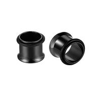 HEKEUOR Kit d'étirement d'écarteurs d'oreille en acier inoxydable - Noir - 00 g - 7/16 1/2 9/16 5/8 3/4 7/8 2", Acier allié, Pas de gemme