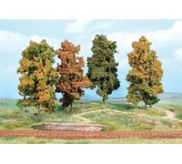 Heki- Lot de 4 Arbres d'automne Hauteur : 18 cm 2001, Multicolore, Petit