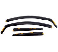 HEKO-24257 (4 pièce) anteriore posteriore Coupe-Vent pour Nissan Qashqai 2007 on 5-Porta Hatchback, Noir