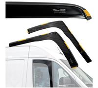 HEKO - Compatibles avec Fiat Ducato 2006+ Déflecteurs de Vitres Latérales ; Déflecteurs Latéraux ; Avant ; Deux Pièces ; Déflecteurs de Pluie, Teintés, Aérodynamiques ; Montage simple et rapide