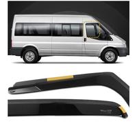 HEKO - Compatibles avec Ford Transit 2006-2014 Déflecteurs de Vitres Latérales ; Déflecteurs Latéraux ; Avant ; Deux Pièces ; Déflecteurs de Pluie, Teintés, Aérodynamiques ; Montage simple et rapide