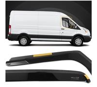 HEKO - Compatibles avec Ford Transit 2014+ Déflecteurs de Vitres Latérales ; Déflecteurs Latéraux ; Avant ; Deux Pièces ; Déflecteurs de Pluie, Teintés, Aérodynamiques ; Montage simple et rapide