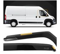 HEKO - Compatibles avec Peugeot Boxer 2006+ Déflecteurs de Vitres Latérales ; Déflecteurs Latéraux ; Avant ; Deux Pièces ; Déflecteurs de Pluie, Teintés, Aérodynamiques ; Montage simple et rapide