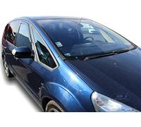 | Heko Deflecteurs d'air Déflecteurs de Vent Compatible avec S-Max 2006-2010, Ensemble 2 pièces, Noir, Fumé, Aérodynamique, Montage Facile