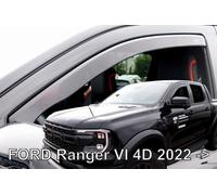 HEKO Déflecteurs de vent d'air pour FORD RANGER VI 4 porte 2022- 2pcs