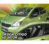 HEKO Déflecteurs d'air pour Skoda Citygo 2012-2020 5 portes 2 pièces