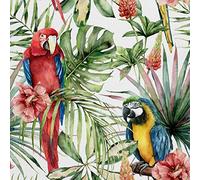 HEKO PANELS Oxford Tissu Imperméable Au Mètre Polyester De Couture D'ameublement Artisanat Rembourrage Perroquets Feuilles 1 Mètre 155 x 100 cm vendu au Mètre - 1 Pièce = 1 m x 1,55 m