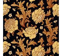 HEKO PANELS Oxford Tissu Imperméable Au Mètre Polyester De Couture D'ameublement Tissus Pour Mobilier Décorative Artisanat Rembourrage Roses Dorées 2 Mètres 155 x 200 cm