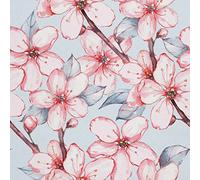 HEKO PANELS Oxford Tissu Imperméable Au Mètre Polyester De Couture D'ameublement Tissus Pour Mobilier Décorative Artisanat Rembourrage Fleurs De Cerisier Sakura 3 Mètres 155 x 300 cm