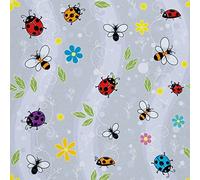 HEKO PANELS Oxford Tissu Imperméable Au Mètre Polyester De Couture D'ameublement Tissus Pour Mobilier Décorative Artisanat Rembourrage Coccinelle Insectes 1 Mètre 155 x 100 cm