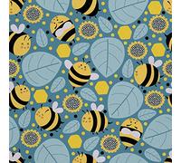 HEKO PANELS Oxford Tissu Imperméable Au Mètre Polyester De Couture D'ameublement Tissus Pour Mobilier Décorative Artisanat Rembourrage Les Abeilles 1 Mètre 155 x 100 cm