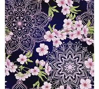 HEKO PANELS Oxford Tissu Imperméable Au Mètre Polyester De Couture D'ameublement Tissus Pour Mobilier Décorative Artisanat Rembourrage Fleurs De Cerisier Sakura 1 Mètre 155 x 100 cm