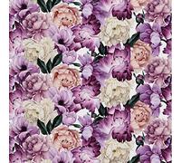 HEKO PANELS Oxford Tissu Imperméable Au Mètre Polyester De Couture D'ameublement Tissus Pour Mobilier Décorative Artisanat Rembourrage Fleurs Pivoines 3 Mètres 155 x 300 cm