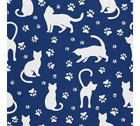 HEKO PANELS Oxford Tissu Imperméable Au Mètre Polyester De Couture D'ameublement Tissus Pour Mobilier Décorative Artisanat Rembourrage Chats Bleu 2 Mètres 155 x 200 cm
