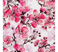 HEKO PANELS Oxford Tissu Imperméable Au Mètre Polyester De Couture D'ameublement Tissus Pour Mobilier Décorative Artisanat Rembourrage Fleurs De Cerisier Sakura 5 Mètres 155 x 500 cm