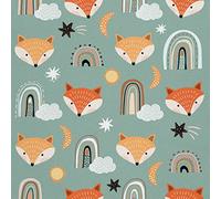 HEKO PANELS Oxford Tissu Imperméable Au Mètre Polyester De Couture D'ameublement Tissus pour Mobilier Décorative Artisanat Rembourrage Renards 1 Mètre 155 x 100 cm