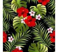 HEKO PANELS Oxford Tissu Imperméable Au Mètre Polyester De Couture D'ameublement Tissus Pour Mobilier Décorative Artisanat Rembourrage Fleurs Tropical 1 Mètre 155 x 100 cm