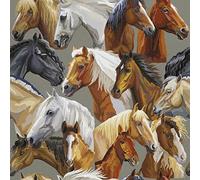 HEKO PANELS Oxford Tissu Imperméable Au Mètre Polyester De Couture D'ameublement Tissus Pour Mobilier Décorative Artisanat Rembourrage Chevaux 1 Mètre 155 x 100 cm