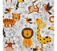 HEKO PANELS Oxford Tissu Imperméable Au Mètre Polyester De Couture D'ameublement Tissus Pour Mobilier Décorative Artisanat Rembourrage Animaux Sauvages 1 Mètre 155 x 100 cm