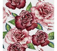 HEKO PANELS Oxford Tissu Imperméable Au Mètre Polyester De Couture D'ameublement Tissus Pour Mobilier Décorative Artisanat Rembourrage Roses 3 Mètres 155 x 300 cm