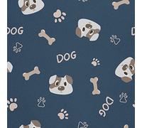 HEKO PANELS Oxford Tissu Imperméable Au Mètre Polyester De Couture D'ameublement Tissus Pour Mobilier Décorative Artisanat Rembourrage Chiens Pattes Os 1 Mètre 155 x 100 cm