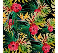 HEKO PANELS Oxford Tissu Imperméable Au Mètre Polyester De Couture D'ameublement Tissus Pour Mobilier Décorative Artisanat Rembourrage Fleurs Tropical 1 Mètre 155 x 100 cm