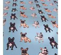 Heko Panels Oxford Tissu Imperméable Toile Store au Metre - Tissus au metre Ameublement pour Intérieur et Extérieurs - 100% Polyester résistant et anti-tâches (Bouledogues, 155)