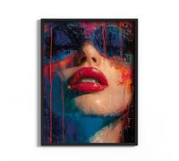 HEKO PANELS Tableau - 60 x 80 cm - Tableau mural sur cuir synthétique - Impression pigmentaire - Cadre en aluminium - Femme de la terre - Sans cadre