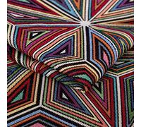 HEKO PANELS Tissu d'ameublement antibactérien - Motif géométrique - Vendu au mètre - par Exemple pour Chaise ou Banc d'angle - Congo