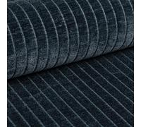 Heko Panels Tissu d'ameublement, aspect velours, vendu au mètre, à coudre, tissu d'ameublement, résistance à l'abrasion, 35 000 cycles, 500 x 142 cm, bleu marine Lera